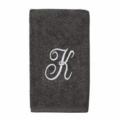 Avanti Premier Silver Script Monogram Hand Towel