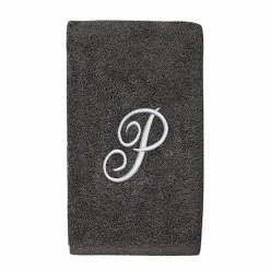Avanti Premier Silver Script Monogram Hand Towel -Avanti Shop unnamed file 124