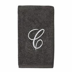 Avanti Premier Silver Script Monogram Hand Towel -Avanti Shop unnamed file 130