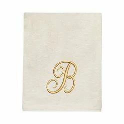 Avanti Premier Ivory/Gold Script Monogram Bath Towel -Avanti Shop unnamed file 146