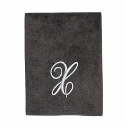 Avanti Premier Silver Script Monogram Bath Towel -Avanti Shop unnamed file 176