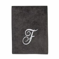 Avanti Premier Silver Script Monogram Bath Towel -Avanti Shop unnamed file 179