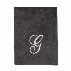 Avanti Premier Silver Script Monogram Bath Towel -Avanti Shop unnamed file 184