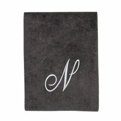 Avanti Premier Silver Script Monogram Bath Towel -Avanti Shop unnamed file 187