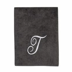 Avanti Premier Silver Script Monogram Bath Towel -Avanti Shop unnamed file 190