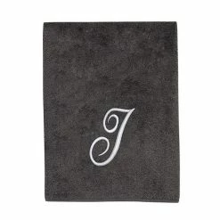 Avanti Premier Silver Script Monogram Bath Towel -Avanti Shop unnamed file 191