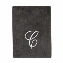 Avanti Premier Silver Script Monogram Bath Towel -Avanti Shop unnamed file 192
