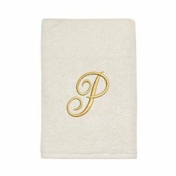 Avanti Premier Ivory/Gold Script Monogram Hand Towel -Avanti Shop unnamed file 204