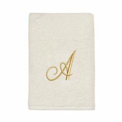 Avanti Premier Ivory/Gold Script Monogram Hand Towel -Avanti Shop unnamed file 207