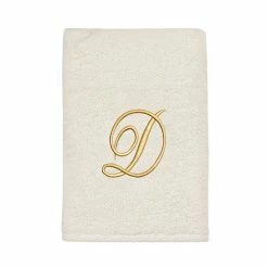 Avanti Premier Ivory/Gold Script Monogram Hand Towel -Avanti Shop unnamed file 208