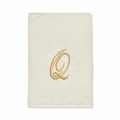 Avanti Premier Ivory/Gold Script Monogram Hand Towel -Avanti Shop unnamed file 211