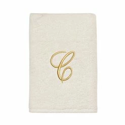 Avanti Premier Ivory/Gold Script Monogram Hand Towel -Avanti Shop unnamed file 212