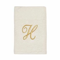 Avanti Premier Ivory/Gold Script Monogram Hand Towel -Avanti Shop unnamed file 215