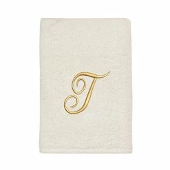 Avanti Premier Ivory/Gold Script Monogram Hand Towel -Avanti Shop unnamed file 216