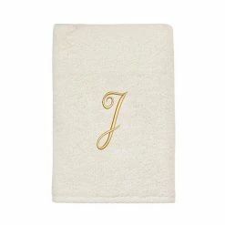 Avanti Premier Ivory/Gold Script Monogram Hand Towel -Avanti Shop unnamed file 217