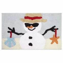 Avanti Beach Snowman Bath Rug
