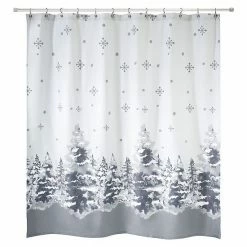 Avanti Silver Trees Shower Curtain
