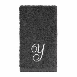 Avanti Premier Silver Script Monogram Fingertip Towel -Avanti Shop unnamed file 392