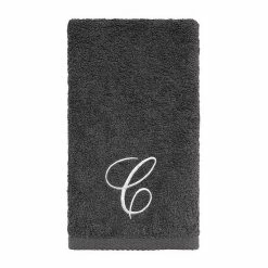 Avanti Premier Silver Script Monogram Fingertip Towel -Avanti Shop unnamed file 395