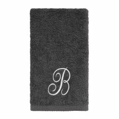 Avanti Premier Silver Script Monogram Fingertip Towel -Avanti Shop unnamed file 399