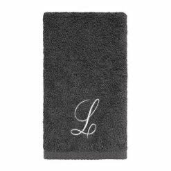 Avanti Premier Silver Script Monogram Fingertip Towel -Avanti Shop unnamed file 402