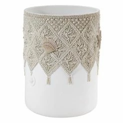 Avanti Macrame Shells Wastebasket