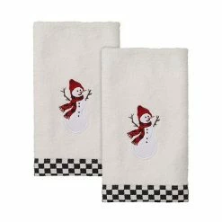 Avanti Rustic Pals Snowmen Fingertip Towel 2-piece Set