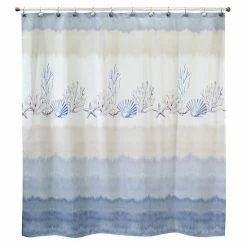 Avanti Abstract Coastal Shower Curtain