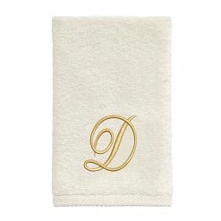 Avanti Premier Ivory/Gold Script Monogram Fingertip Towel -Avanti Shop unnamed file 66