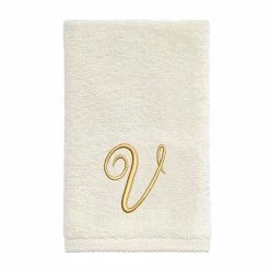 Avanti Premier Ivory/Gold Script Monogram Fingertip Towel -Avanti Shop unnamed file 68