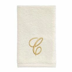 Avanti Premier Ivory/Gold Script Monogram Fingertip Towel -Avanti Shop unnamed file 70