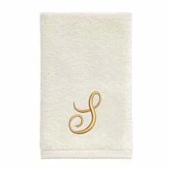 Avanti Premier Ivory/Gold Script Monogram Fingertip Towel -Avanti Shop unnamed file 72
