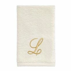 Avanti Premier Ivory/Gold Script Monogram Fingertip Towel -Avanti Shop unnamed file 73