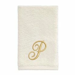 Avanti Premier Ivory/Gold Script Monogram Fingertip Towel -Avanti Shop unnamed file 74