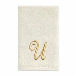 Avanti Premier Ivory/Gold Script Monogram Fingertip Towel -Avanti Shop unnamed file 77