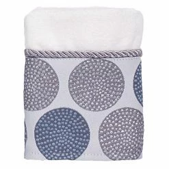 Avanti Dotted Circle Washcloth White