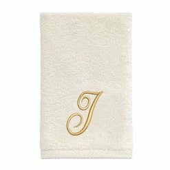 Avanti Premier Ivory/Gold Script Monogram Fingertip Towel -Avanti Shop unnamed file 78