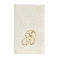 Avanti Premier Ivory/Gold Script Monogram Fingertip Towel -Avanti Shop unnamed file 79
