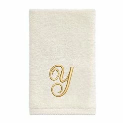 Avanti Premier Ivory/Gold Script Monogram Fingertip Towel -Avanti Shop unnamed file 80